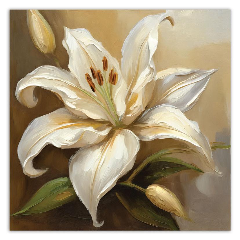 Canvasbillede, 3D-liljer