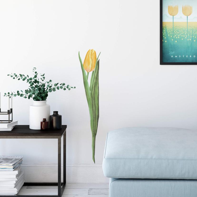 Sticker mural Tulipe jaune