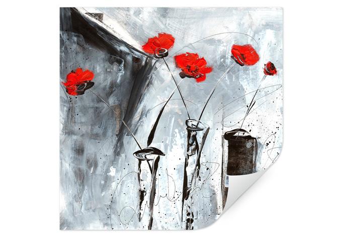 Zelfklevende Poster - Red Poppy