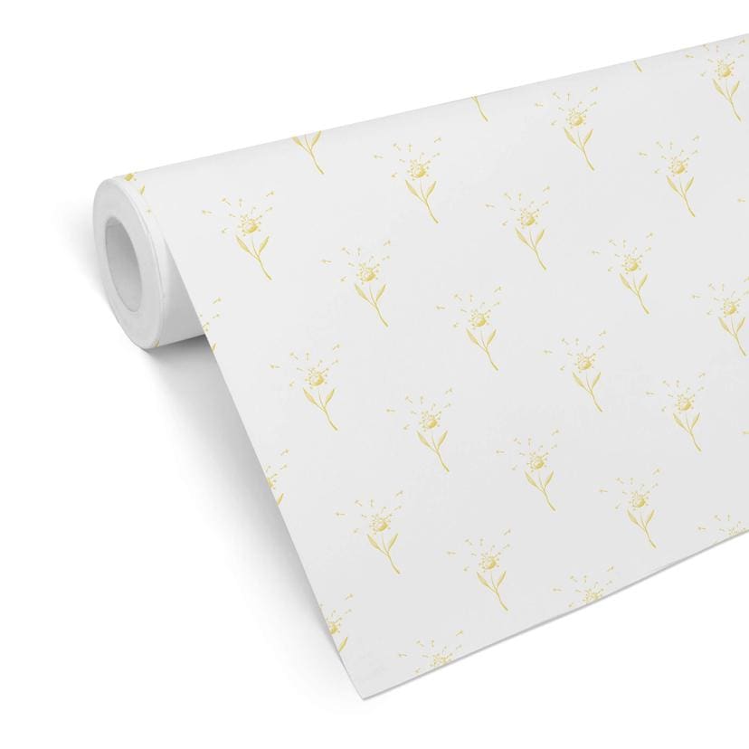 Papier peint à motifs Pusteblumen jaune