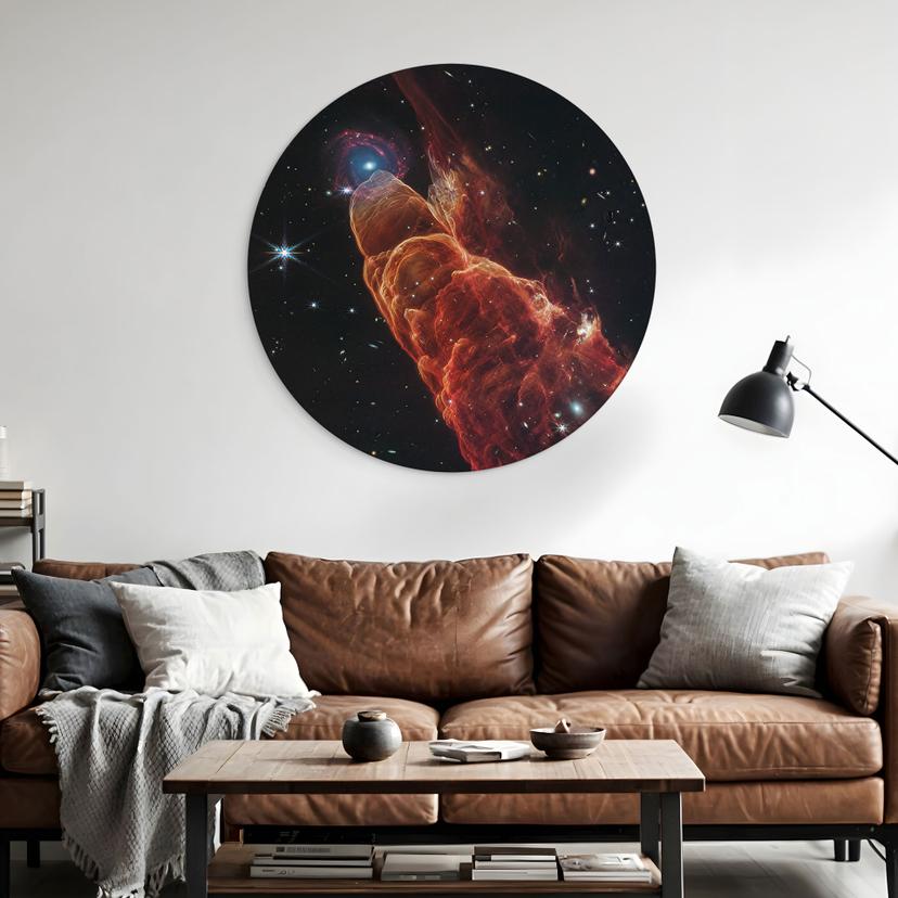 Stampe per pareti James Webb Telescope - Uragano cosmico Herbig Haro 49/50 - alluminio dibond