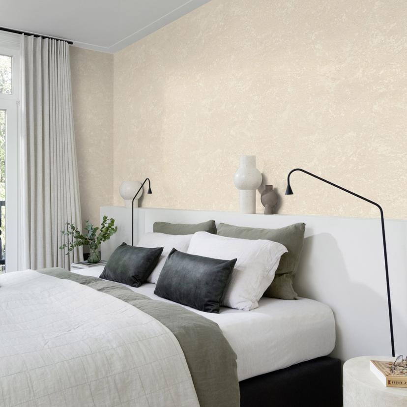 Struktureret tapet, effekttapet Factory V beige
