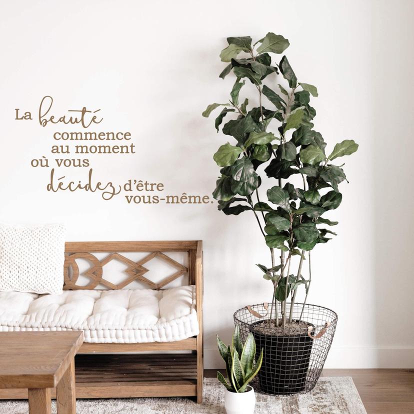 Muursticker La beauté commence