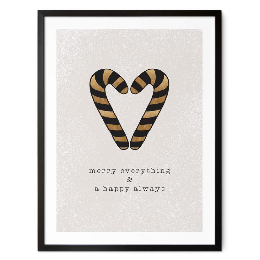 Plakat Merry Everything & Happy Always - Orara Studio