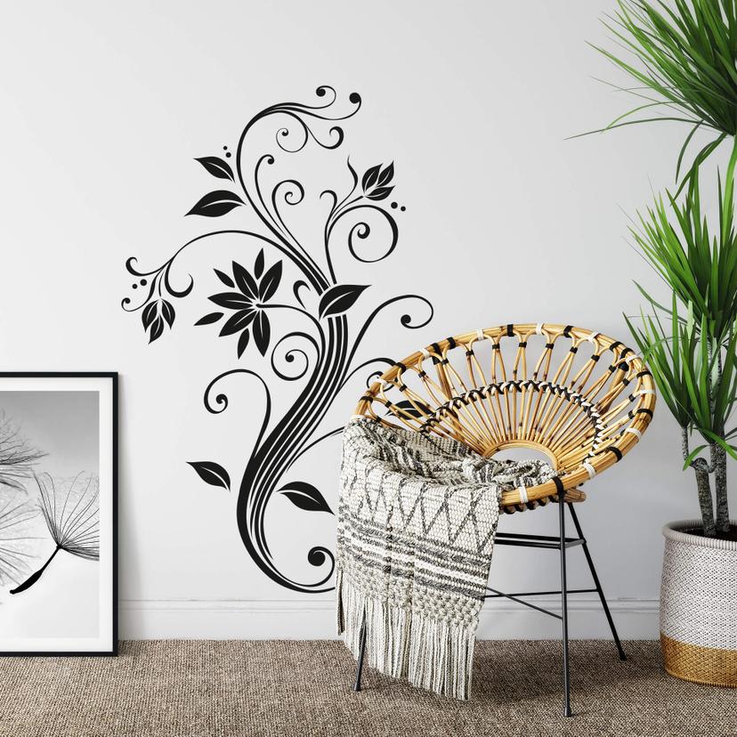 Sticker mural - Ornement Fleuri Abstrait