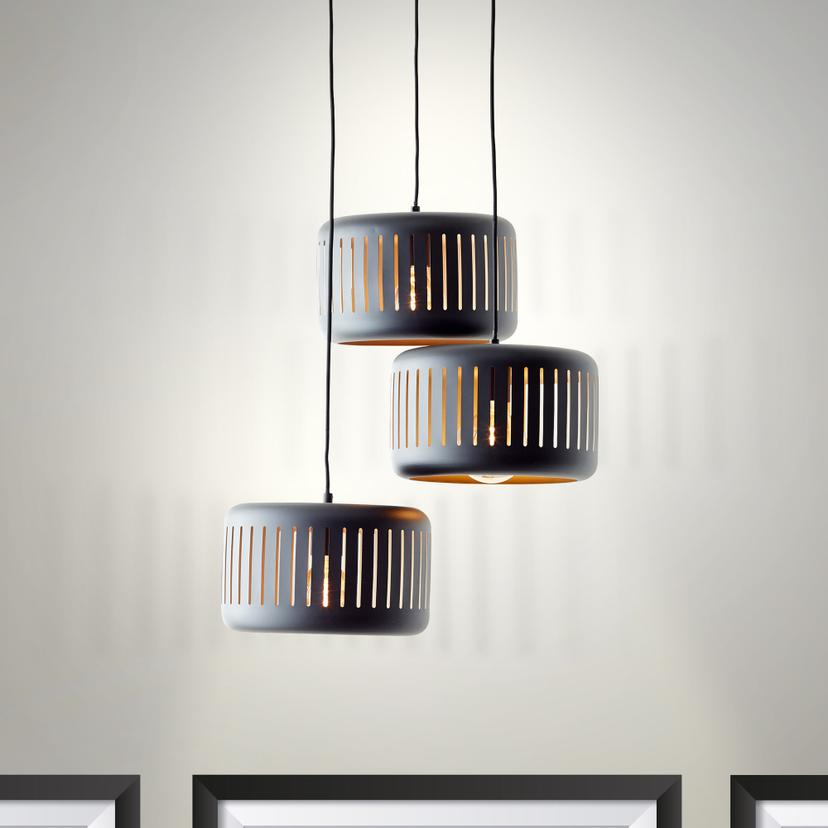 Pendelleuchte Silvio, gold, 120 x 52 cm, Metall Pendelleuchte
