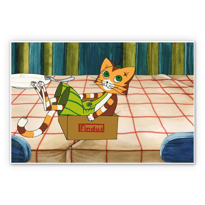 Wandbild Pettersson und Findus - Findus und seineKiste