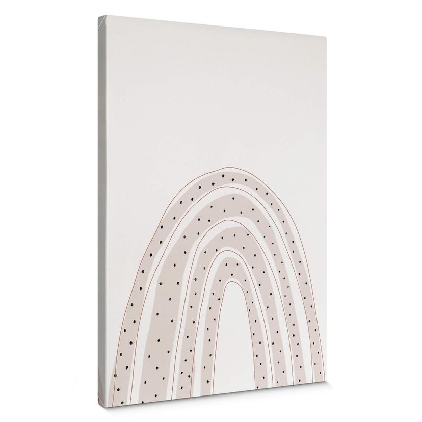 Tableau sur toile uplusmestudio - arc-en-ciel à pois