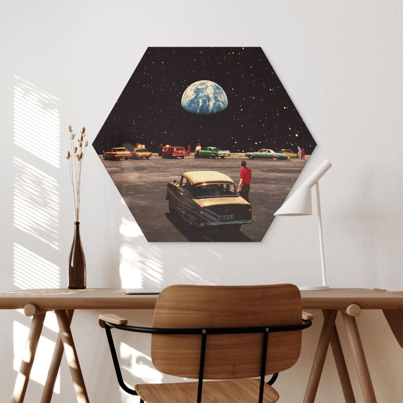 Esagono Alu-Dibond Vista della terra dallo spazio - Taudalpoi