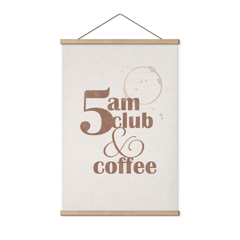 Tekstil plakat 5 på Club & Coffee