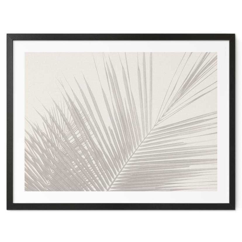 Poster Minimaliste - Feuilles de palmier en lin - Bloomery Decor