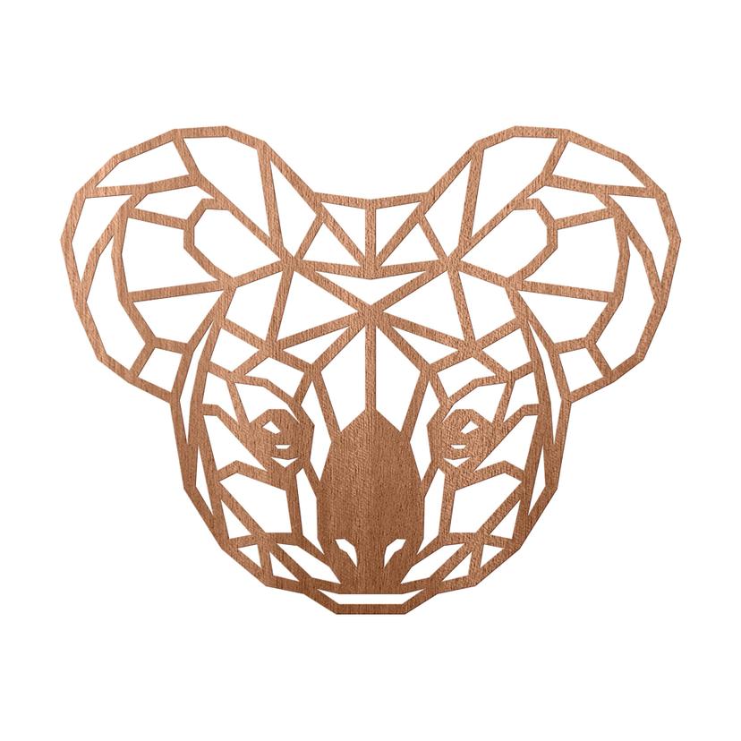 Decoro in legno origami - Coala