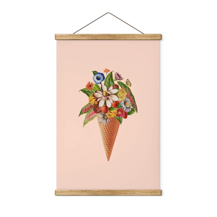 Tekstil plakat Frida Floral Studio - Blomstret isvaffel