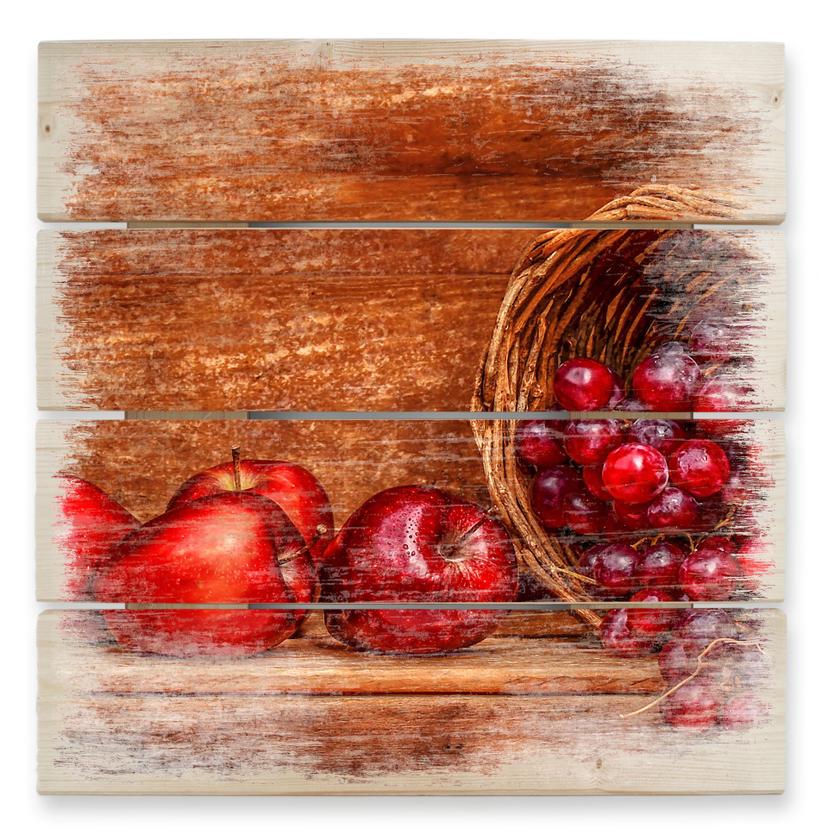 Cuadro de madera Perfoncio - Frutos rojos - 40x41,5 cm