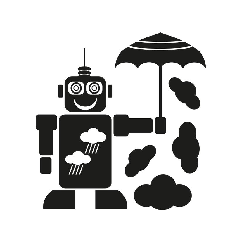 Adesivo murale - Il robot Maddox