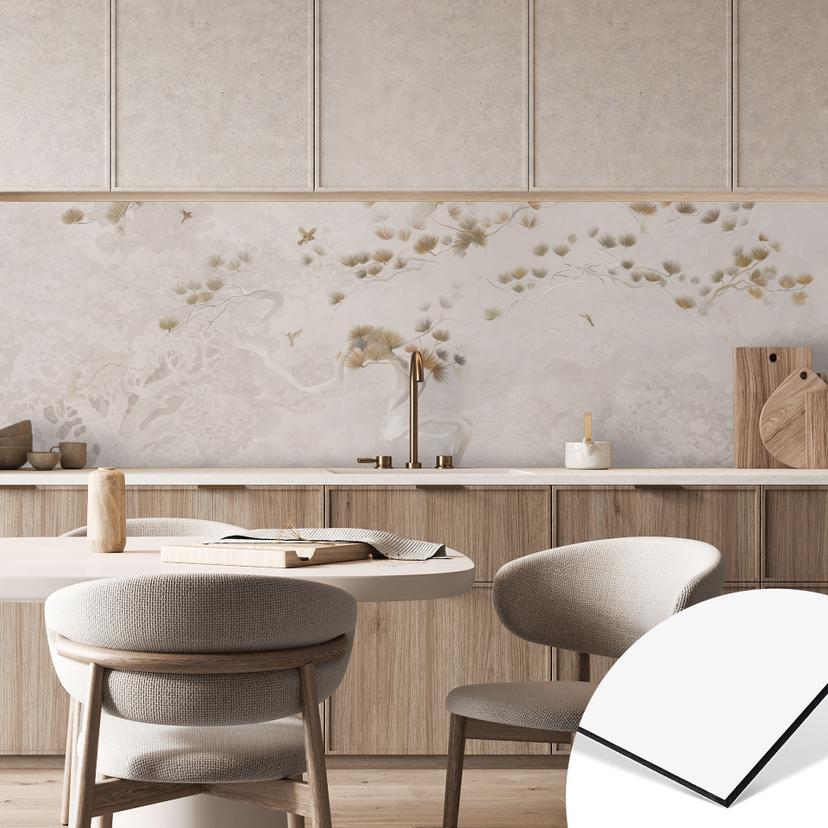 Keukenachterwand Elegant grenen in Aziatische stijl - Ms Tiff