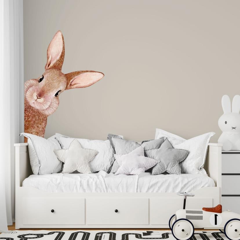Wallsticker med kaninhoved i farver - Korenkova