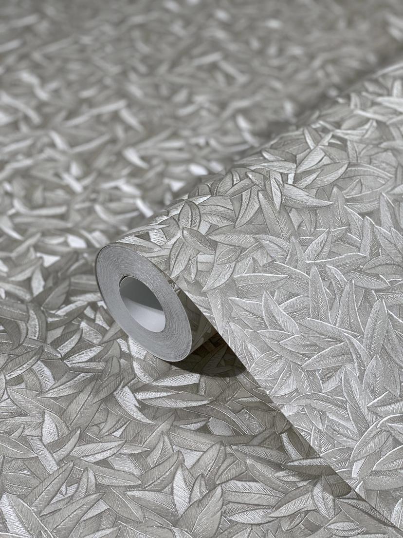 Non-woven tapet med skinnende bladmotiv pearl Floral af Harald Glööckler
