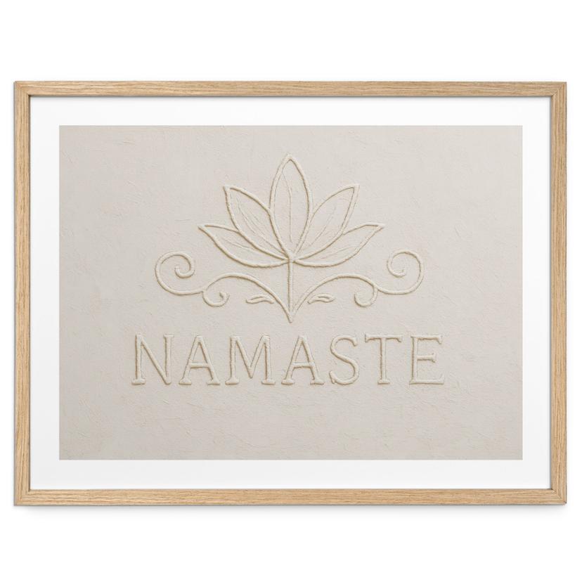 Plakat Namaste med lotus - Treechild