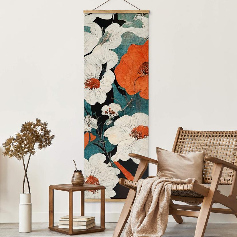 Poster tessile Treechild - Asian Flowers