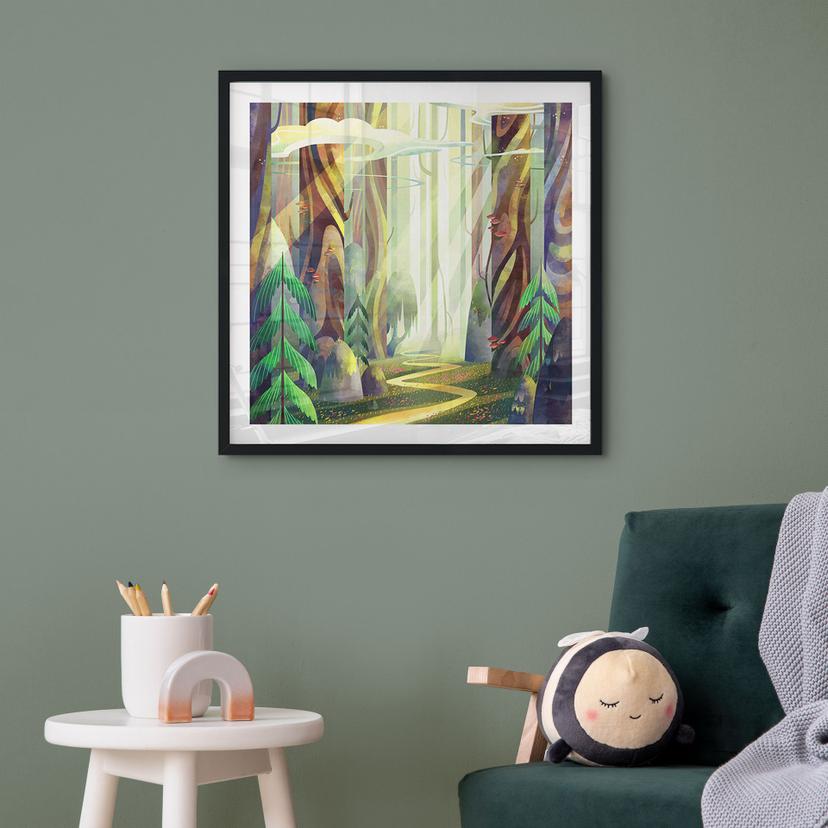 Poster La foresta incantata nella luce - DigitalArtsi