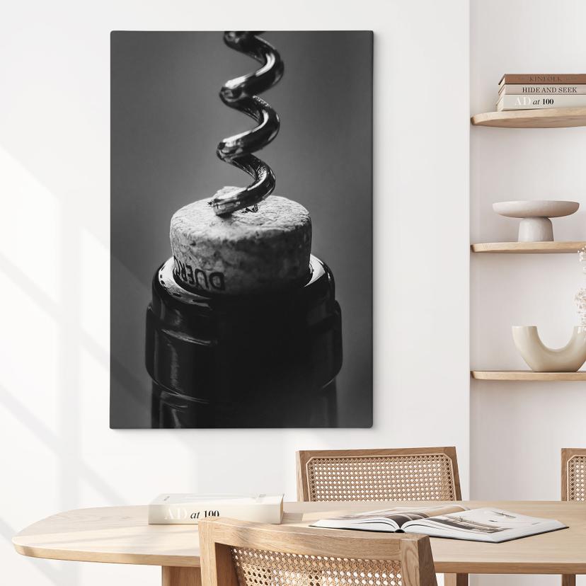 Canvastavla vin med korkskruv - Pictufy Studio