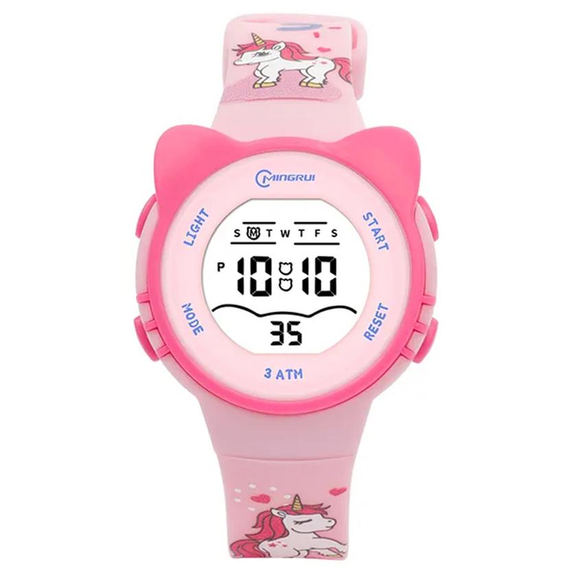 Sport Armbanduhr | Digitale Uhr für Kinder und Jugendliche | Rosa Einhorn