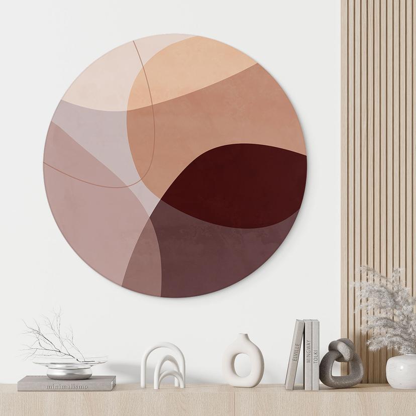 Decorazione murale in Dibond Forme astratte nei caldi toni della terra - Böhmer