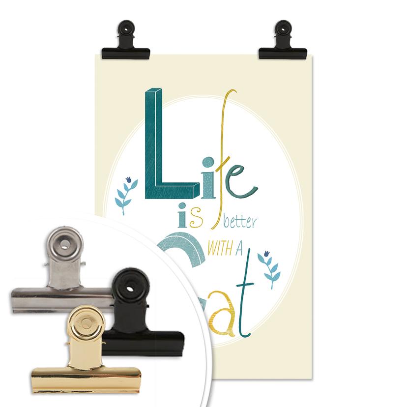 Poster Loske - Life is better with a cat