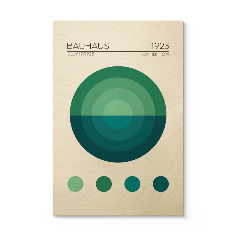 Træplakat Bauhaus Mavi Daire - Tunaboylu