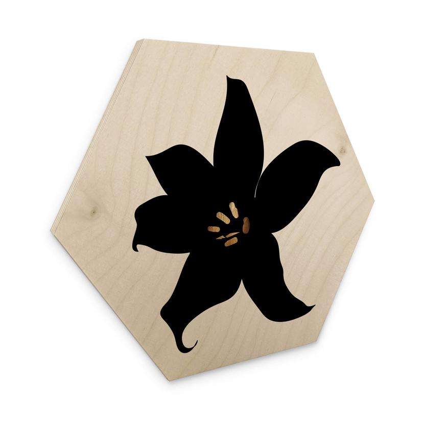 Hexagon Hout Kubistika - Dark Orchid