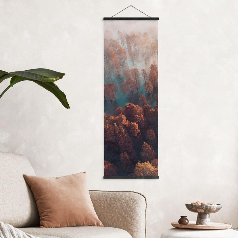 Textil poster Höstskog i dimma - Ioricon - Panorama