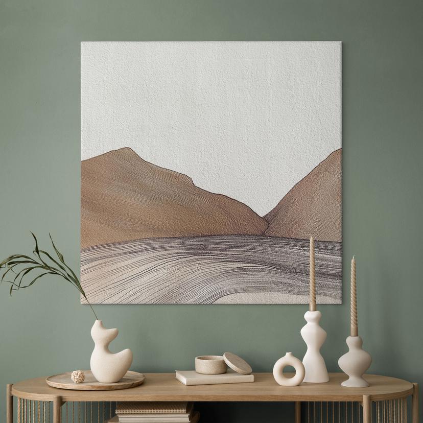 Stampe su tela Line Art Montagne e deserto | Arte astratta - Alma - Piazza