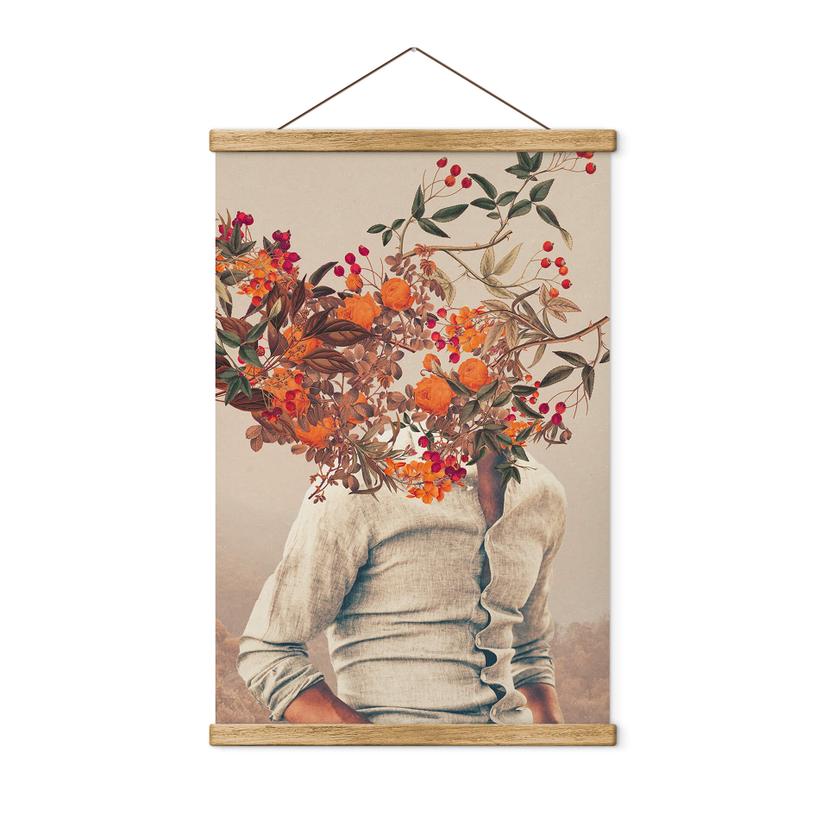 Tekstil plakat Moth - Flower Man