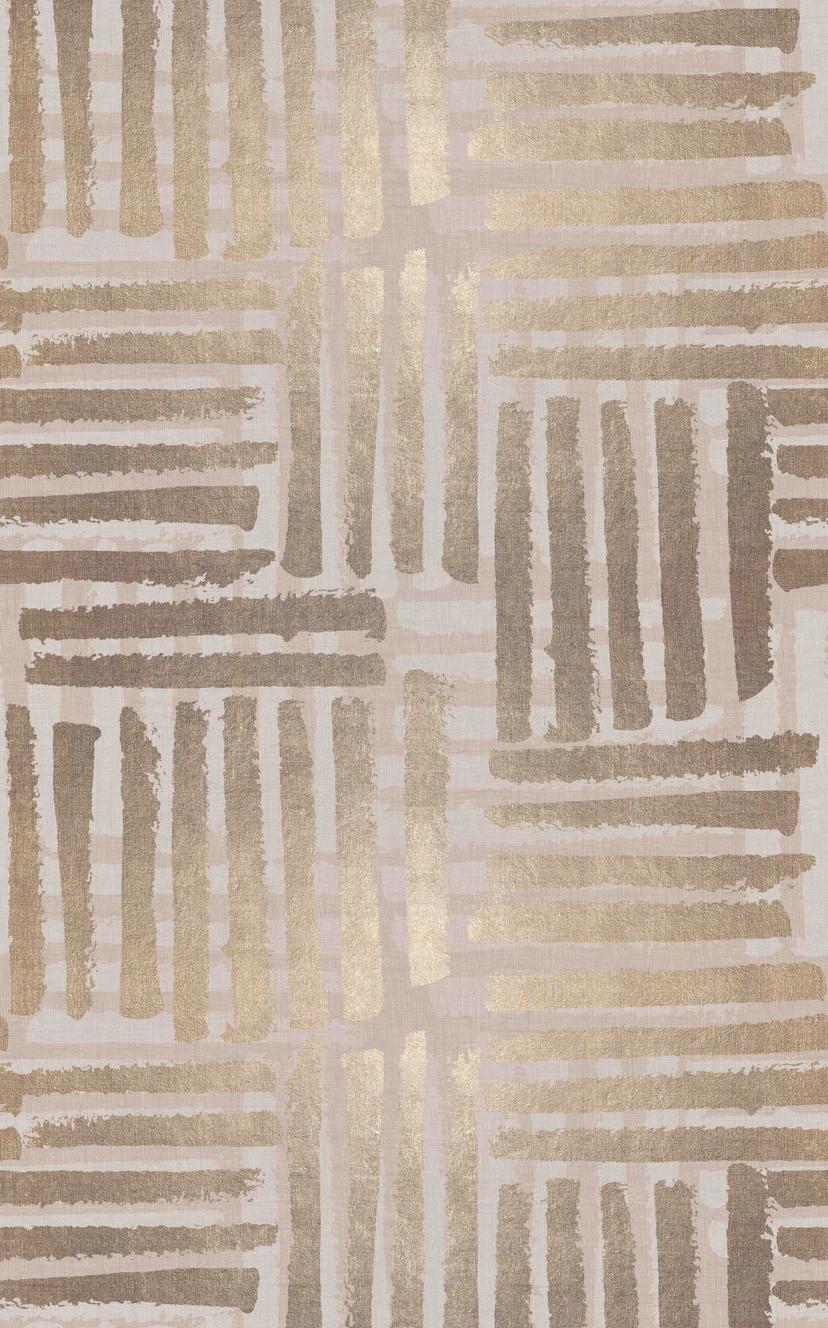 Fototapet Abstrakt stribemønster i greige og beige i børstestil 3,4 x 2,12 m