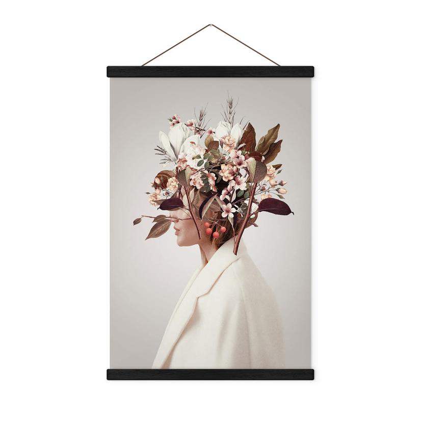 Tekstil plakat Moth - Beautiful Flower Lady