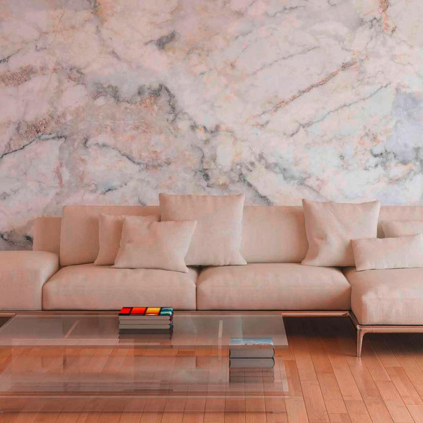 Papier peint design Marble en gris blanc - intissé Designwalls 2 - 2.55 x 3.5 m