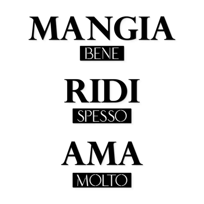 Scritta in acrilico -. Mangia bene