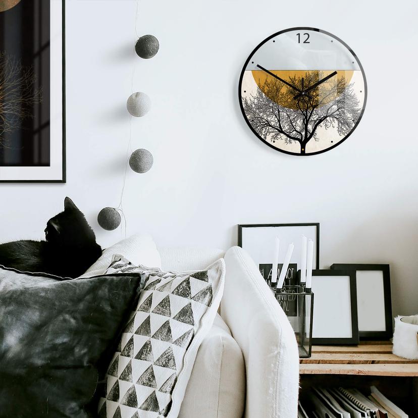 Orologio in vetro Kubistika - Mattina d'inverno