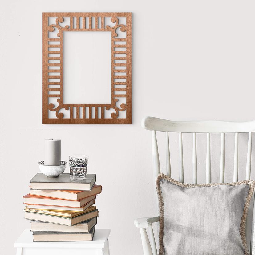 Decoración en madera caoba - Marco de fotos