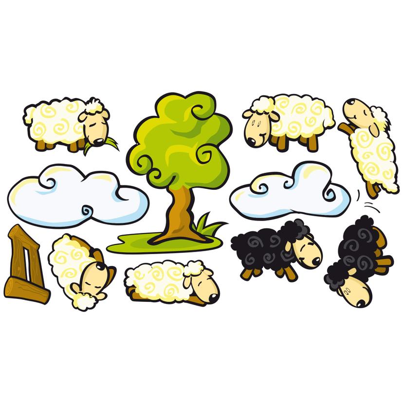 Sticker mural - Troupeau de Moutons
