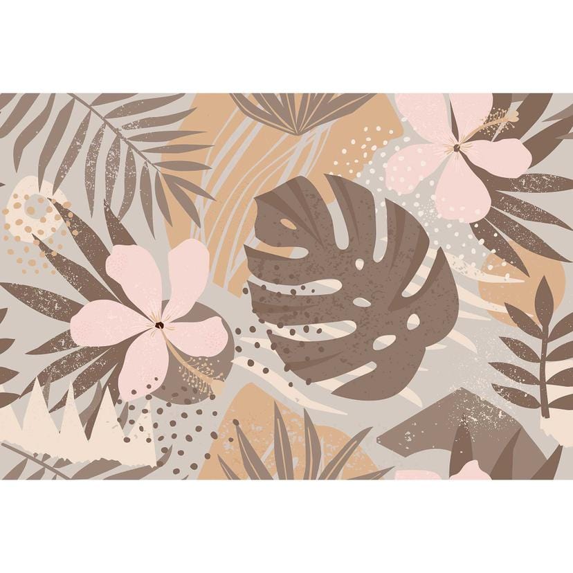 Livingwalls papier peint photo ARTist Jungle Plants avec feuilles de palmier beige, marron, rose, taupe