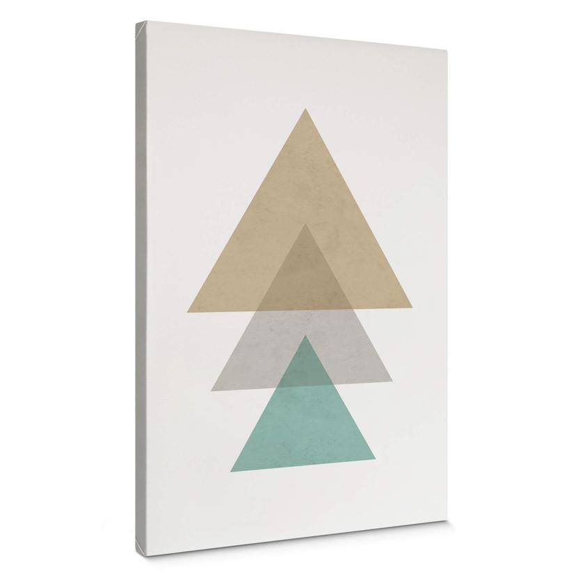 Tableau en toile Nouveauprints - Triangles aqua