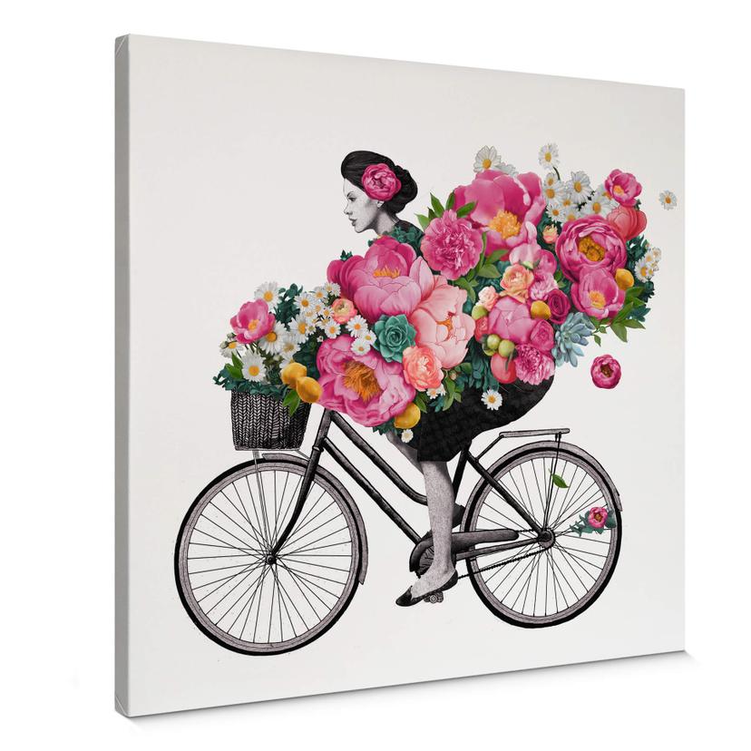 Lienzo Graves - Flora Bicicleta