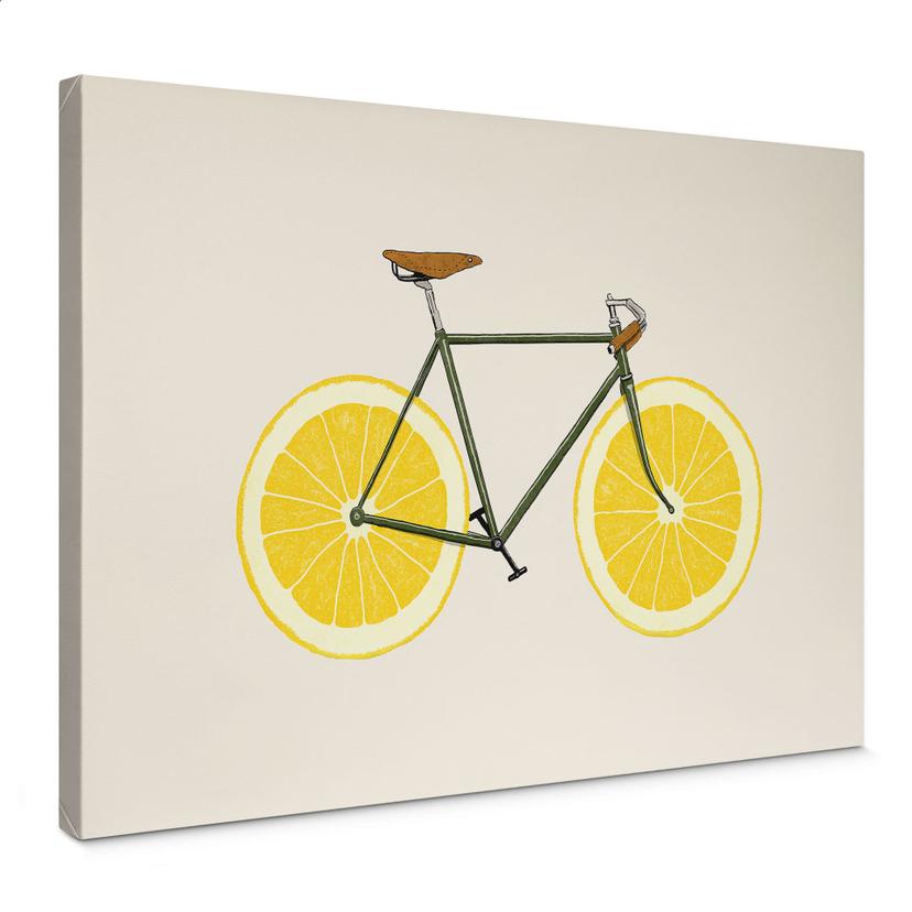 Lærredsprint - Citroncykel - Bodart