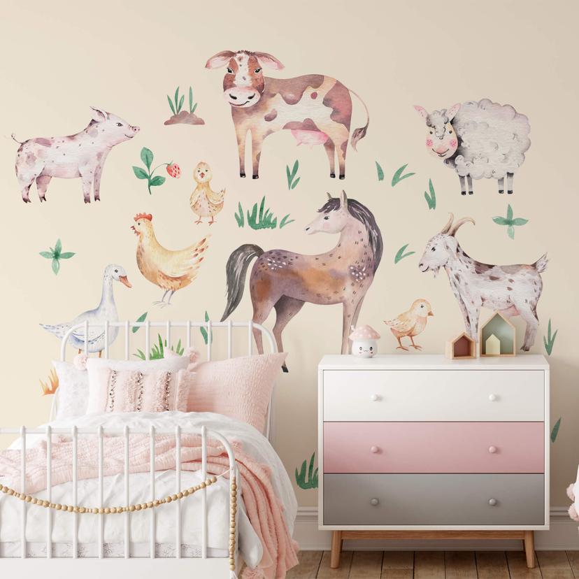Adesivo murale Kvilis - Fattoria Set (33 pz.)