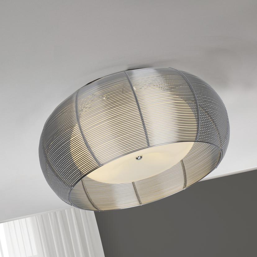 Deckenleuchte Maxime, metallic, 26 x 50 cm, Glas Deckenlampe, dimmbar