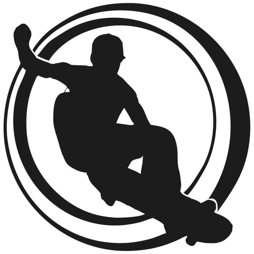 Sticker mural - Skate-Boardeur