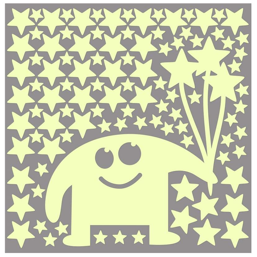Sticker mural - Lumineux phosphorescents - Monstre