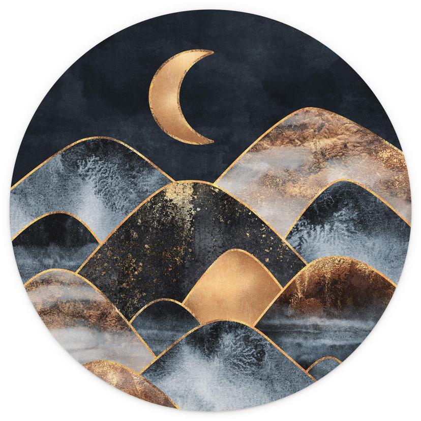 Fredriksson - Montagne al chiaro di luna - Fotomurale - carta da parati in tessuto non tessuto/carta